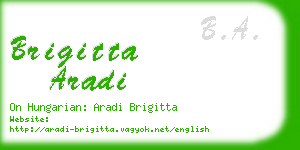 brigitta aradi business card